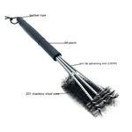 Three-head Stainless Steel Barbecue Cleaning Brush Barbecue Brush Wire Brush BBQ Tools