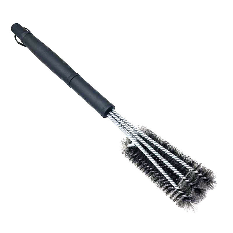 Three-head Stainless Steel Barbecue Cleaning Brush Barbecue Brush Wire Brush BBQ Tools