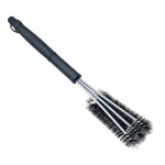 Three-head Stainless Steel Barbecue Cleaning Brush Barbecue Brush Wire Brush BBQ Tools