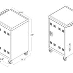 Mobile Charging Cart And Cabinet For Tablets Laptops 31 4 Device