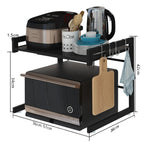 Retractable kitchen microwave rack