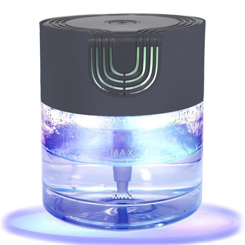 Air Purifier -Air Washer With LED Night ColorfulLight, For Home And Office., Small Essential Oil Aroma Diffuser For Smoke, Pets