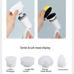 Electric Scrubber Cleaning Wall Long Handle Elbow Telescopic Multifunction Cleaning Brush